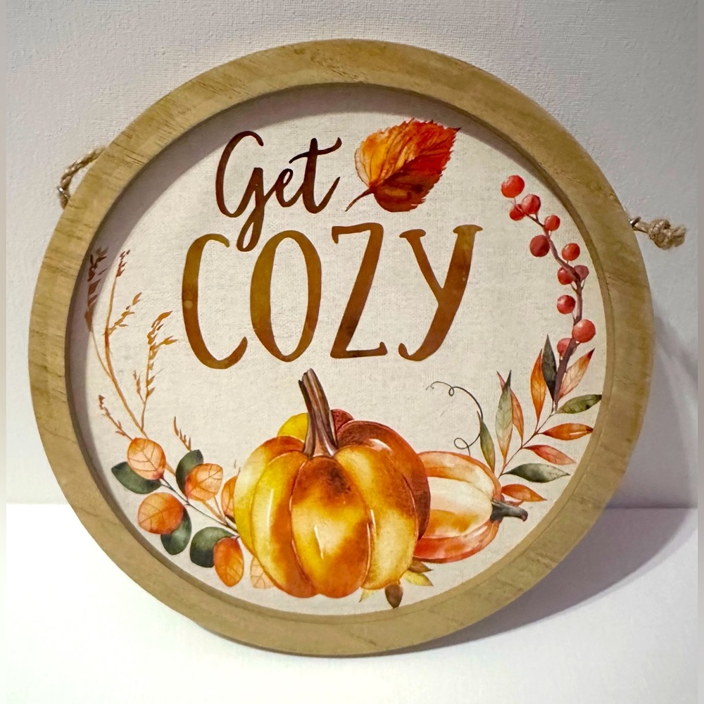 NWT-Fall Hanging Wall Decor “Get Cozy”🍁🍂
